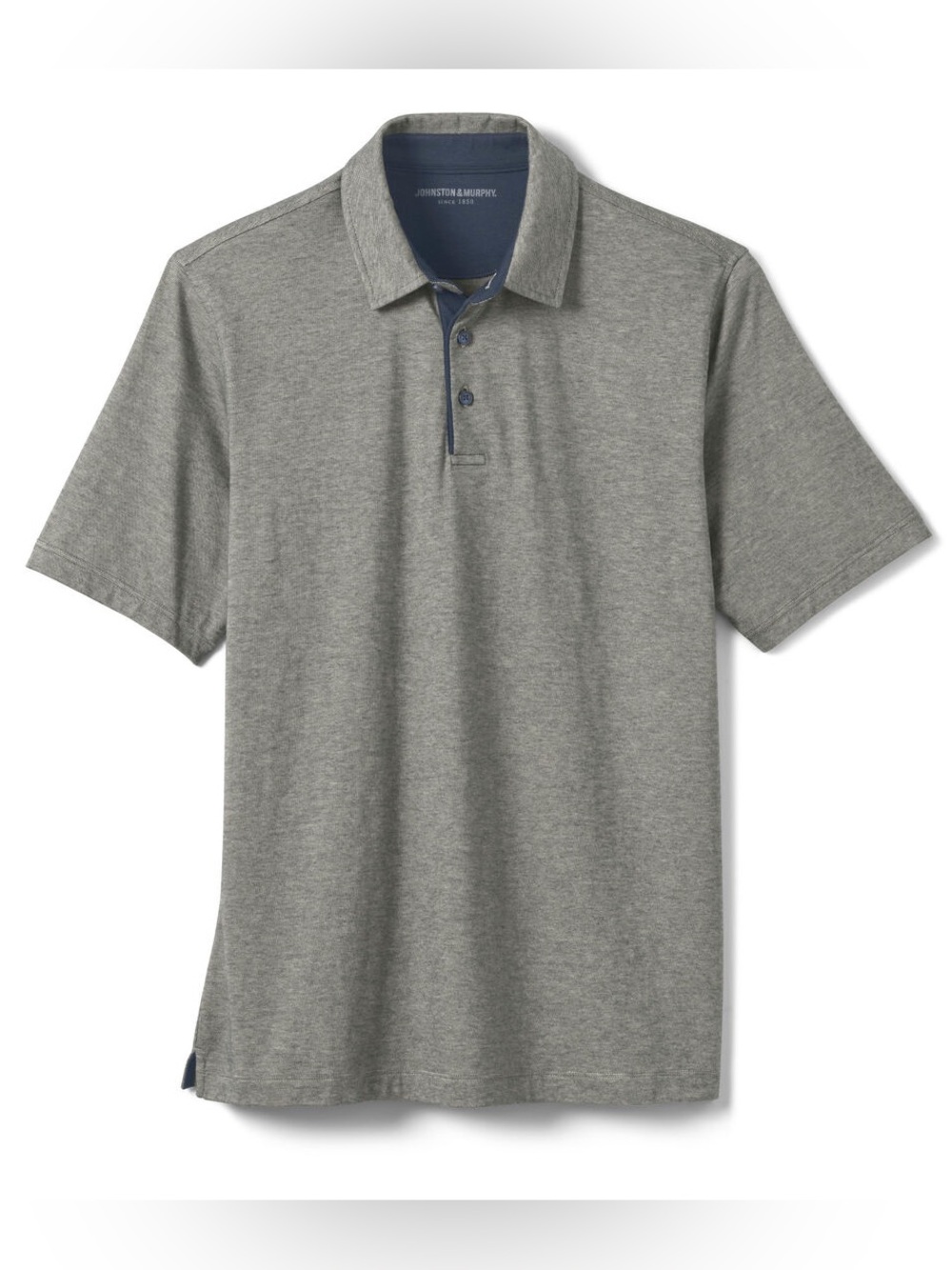 Johnston & Murphy Micro Stripe Polo - Tan/Navy. XXL